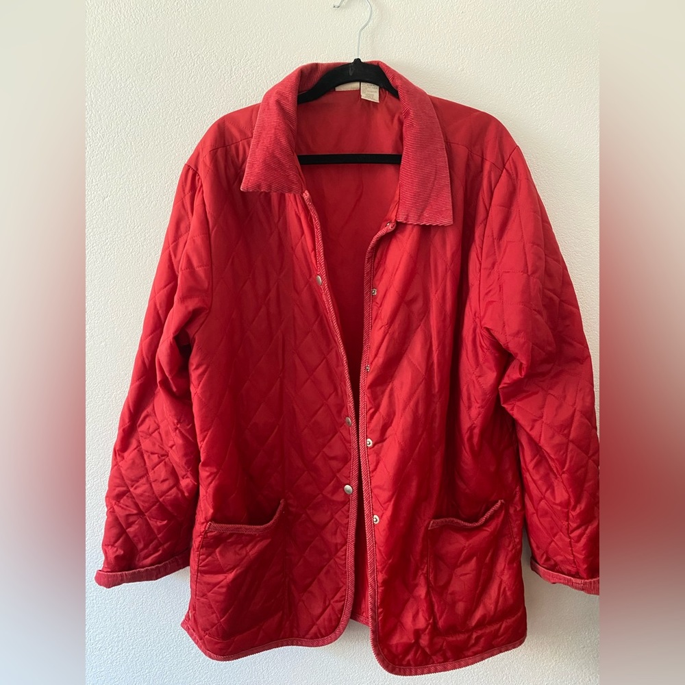 Vintage 90s Red Cherokee quilted jacket
